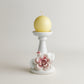 Candelabro Camelia Dea Capodimonte in ceramica bianca H 20 cm