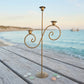 Candeliere Oro 3 Fiamme Riccioli 28x53h cm Elegante