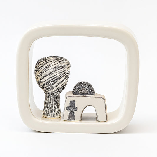 Casetta Video Terre di Scirocco in Ceramica Artistica 12x13 cm
