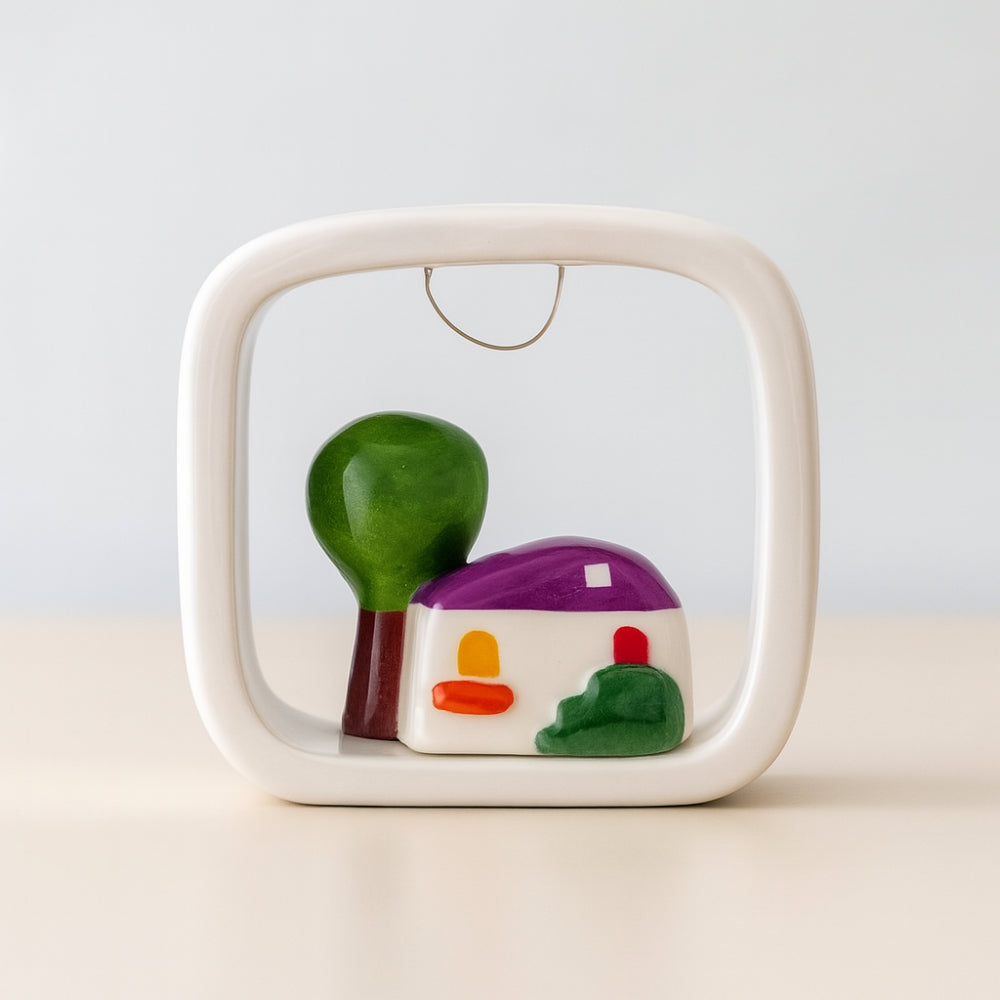 Casetta video Terre di Scirocco “I 2 Elementi” in ceramica 13x10 cm