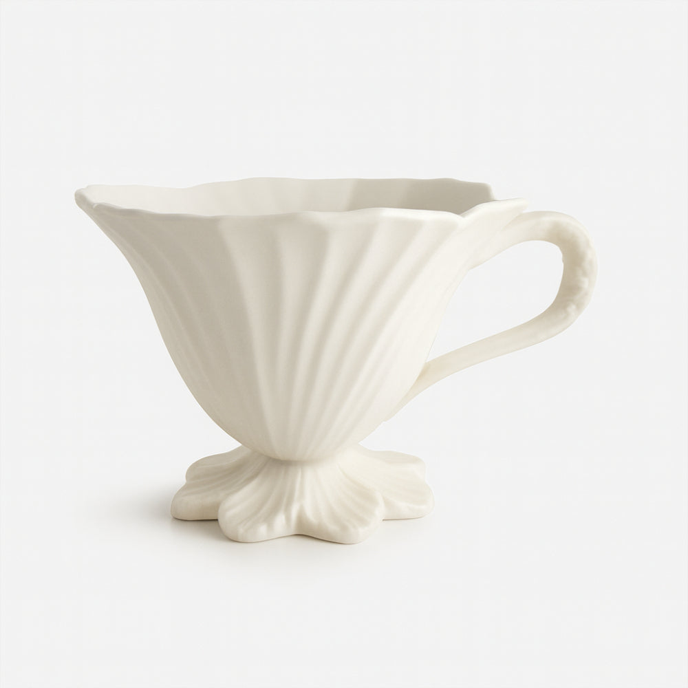 Cattin Coppetta Tazza Fiore Porcellana Fine Ivory  9x12 cm