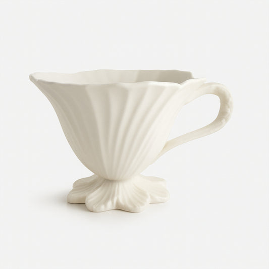 Cattin Coppetta Tazza Fiore Porcellana Fine Ivory  9x12 cm