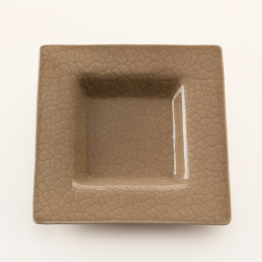 Centro Svuotatasche Zampiva in Ceramica Fango Tortora 20 cm Made in Italy
