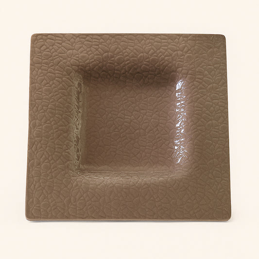 Centro Svuotatasche Zampiva in Ceramica Fango Tortora 32 cm Made in Italy