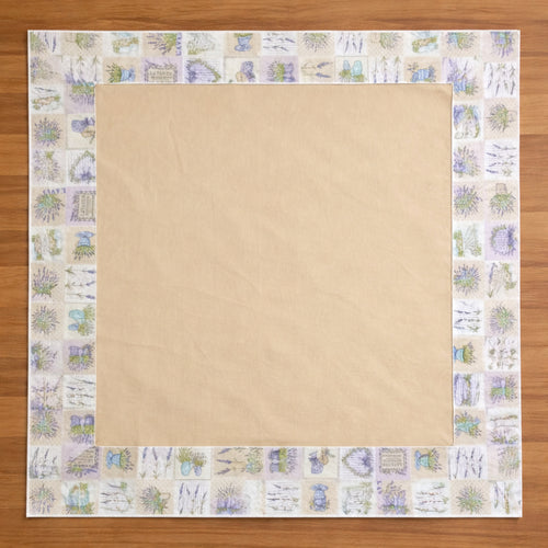 Centro Tavola Cotone Decoro Glicine 90x90 cm