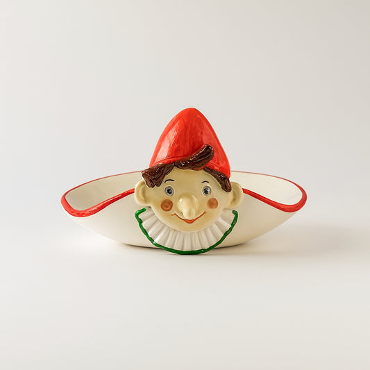 Centro Tavola Pinocchio Arthesiana in Ceramica Fatto a Mano H15x24x27,5 cm