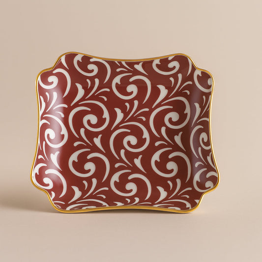 Centro porta cioccolatini Limoges in porcellana con filo oro 22k 19 cm – Le Favole

