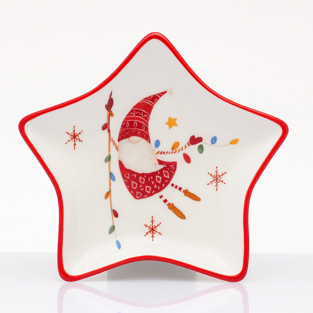 Centro stella in ceramica Babbomatto 20 cm centrotavola Gnomatti Volo