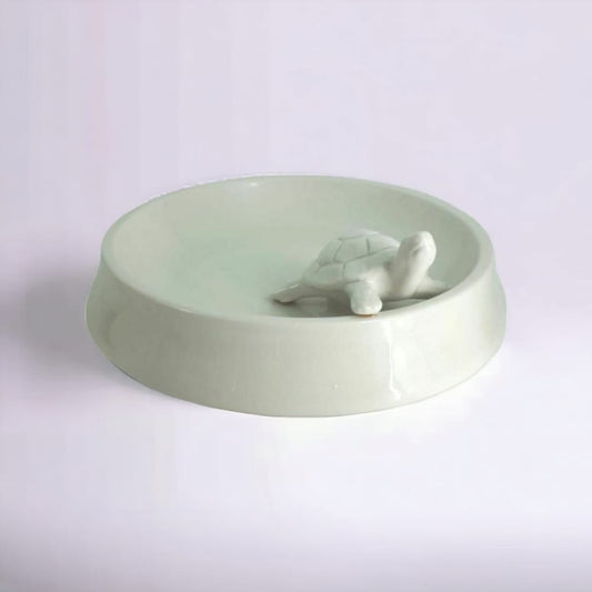 Centro tavola Tartaruga F.lli Majello in ceramica di Capodimonte – Scultura decorativa elegante Made in Italy