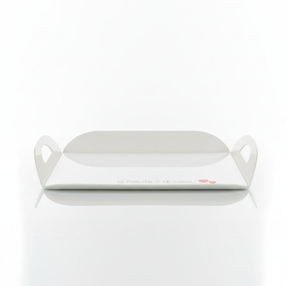 Centrotavola Negò in metallo con cuore frase decorativa 27x21x9 cm