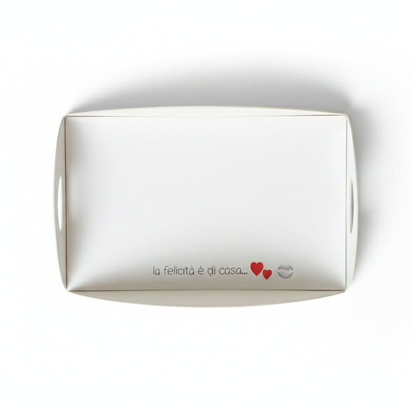 Centrotavola Negò in metallo con cuore frase decorativa 27x21x9 cm