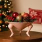 Centrotavola Rebirth rosa cipria con base punta piedi 32 cm moderno