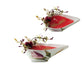 Ceramiche Viva Porta Candele 13x9xH.4,5 cm in Porcellana Made In Italy