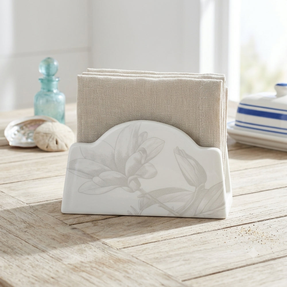 Ceramiche Viva Porta Tovaglioli Porcellana Tortora 16x10x4 cm