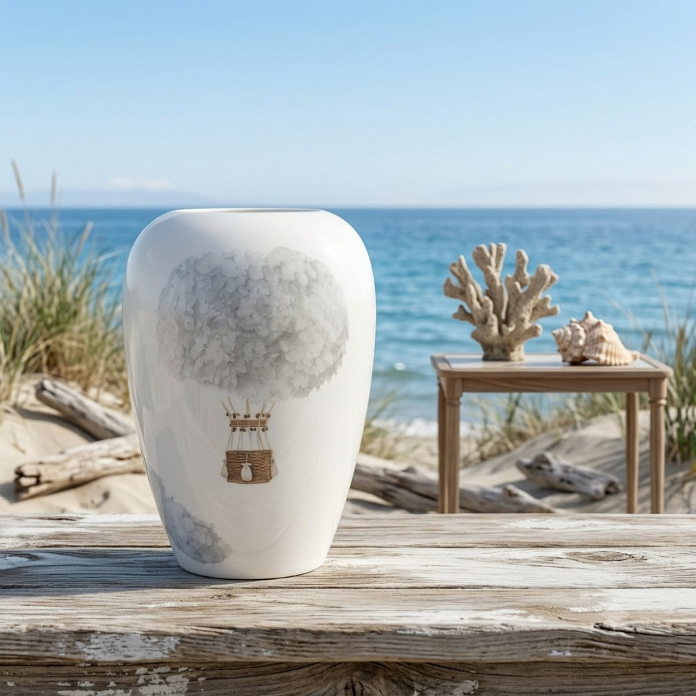 Ceramiche Viva Vaso Porcellana Mongolfiera H 18 cm