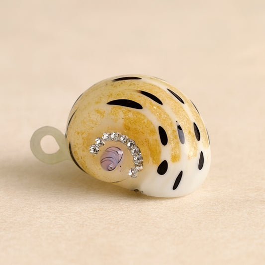 Charm conchiglia bianca Gabbiani Murano 4 cm per collana
