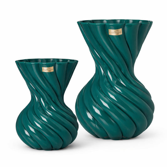 Ilary Queen Vaso Ottanio Foulard in Vetro Design 29/21 cm 