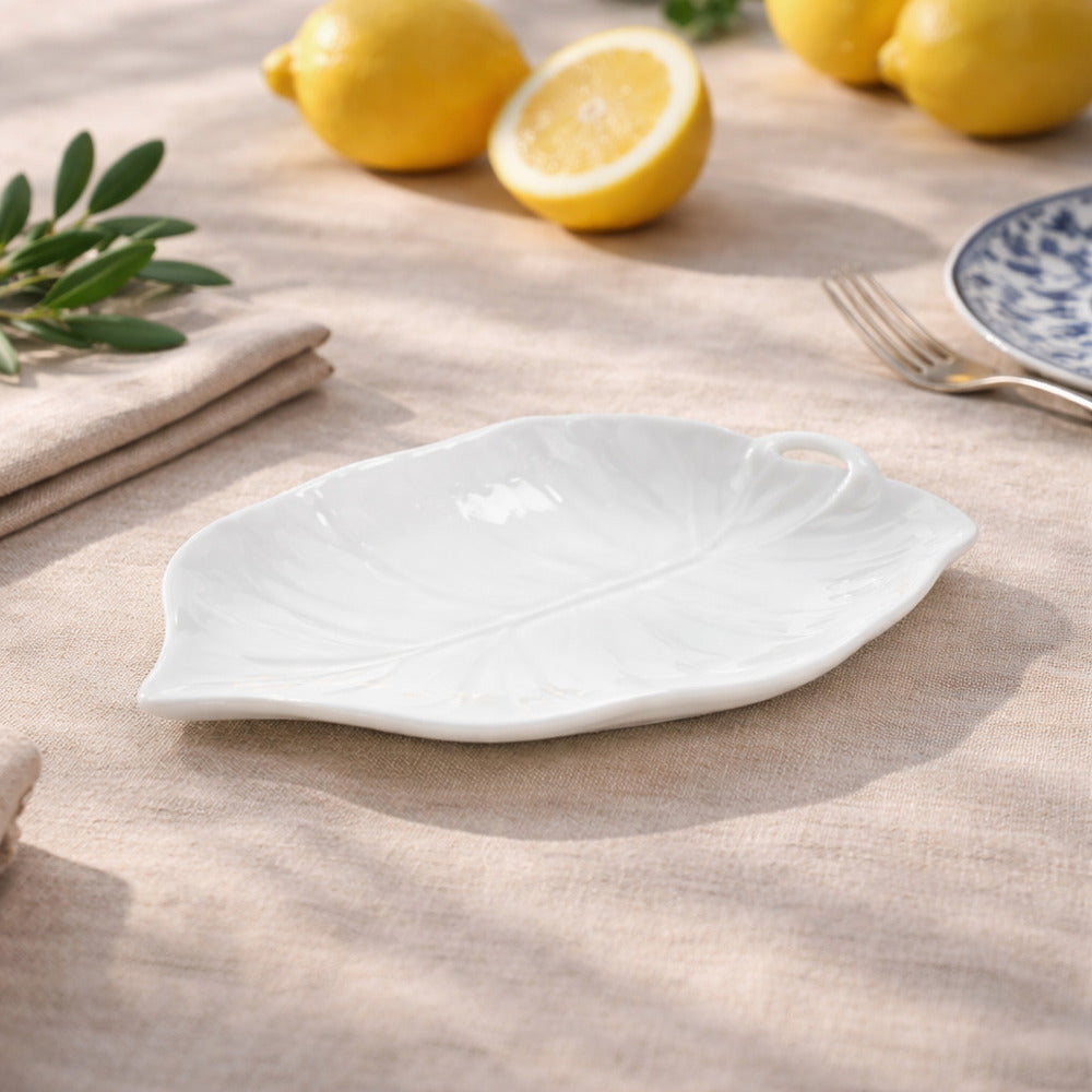 Brandani Lime Leaf Tray Porcelain 30x22.5 cm 51557 