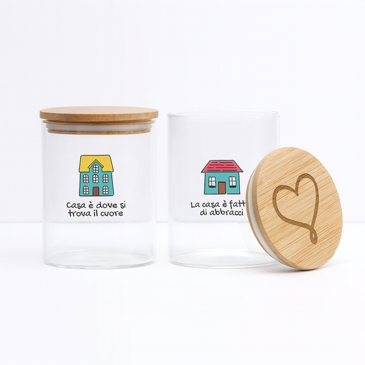 Cuorematto Jar Ø8x10H cm (assorted in 2 variants) 