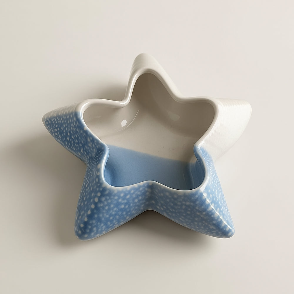 Ciotola Ad Creazioni in Porcellana Mare Bianca e Blu 14 cm Made in Italy