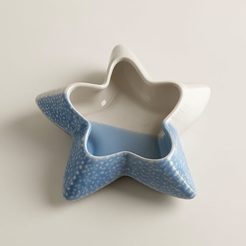 Ad Creazioni Ciotola Porcellana Mare Bianca e Blu 14 cm