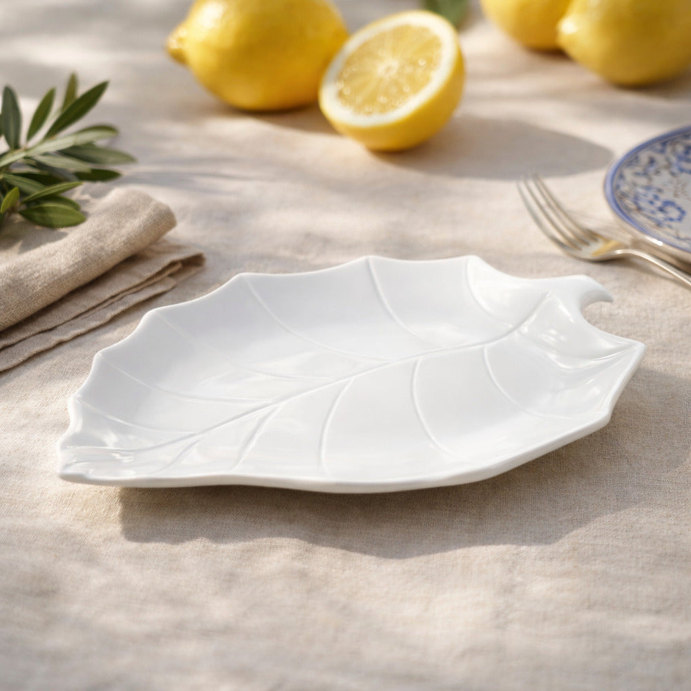 Ciotola Foglia Pioppo Brandani porcellana 23,5x15 cm Art 51553