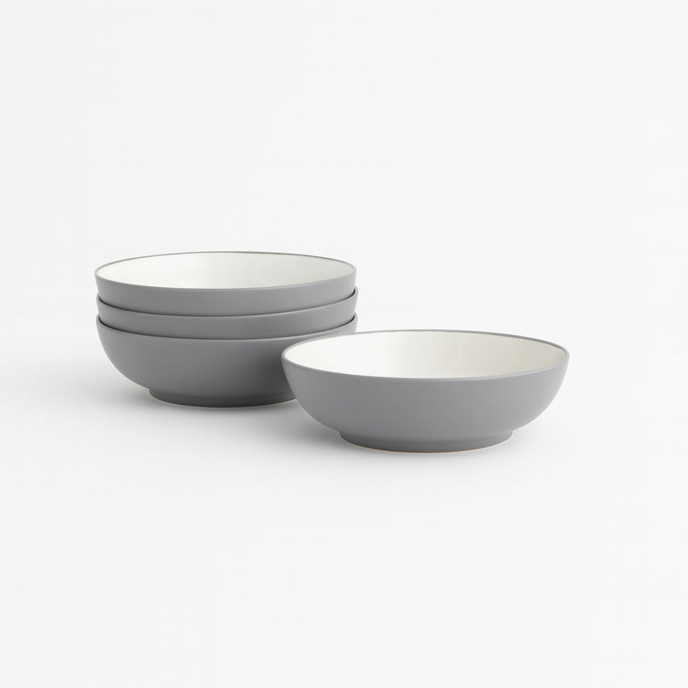 Ciotola fonda Noritake Colorwave crema e grigio Ø18 cm per zuppe e cereali