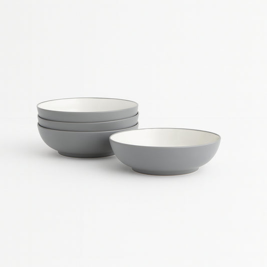 Ciotola fonda Noritake Colorwave crema e grigio Ø18 cm per zuppe e cereali