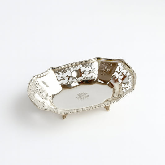 Ciotolina Royal Family traforata 15x10 cm in Sheffield lucido decorativo

