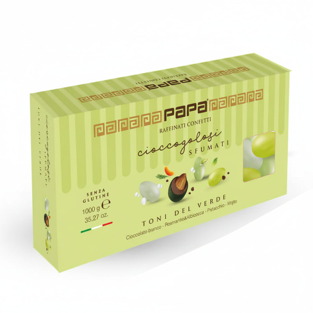 Confetti Papa Cioccogolosi sfumati toni del verde mix gourmet 1 kg