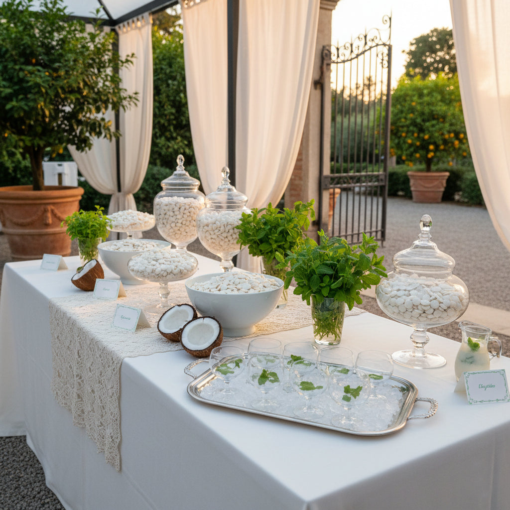 Confetti Papa Sapori Mediterranei cocco e menta avorio con mandorla tostata 500 g