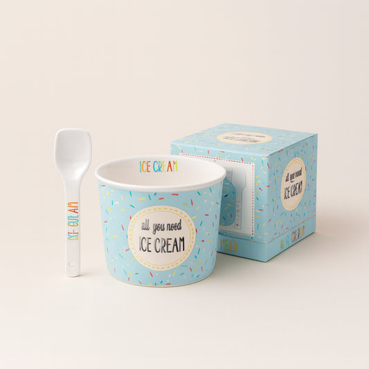 Coppa gelato Easy Life celeste in porcellana Ø 12 cm