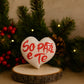 Cuore bianco Capodimonte Sharon "So Pazz e Te" 12x14 cm – Decorazione d'amore Made in Italy