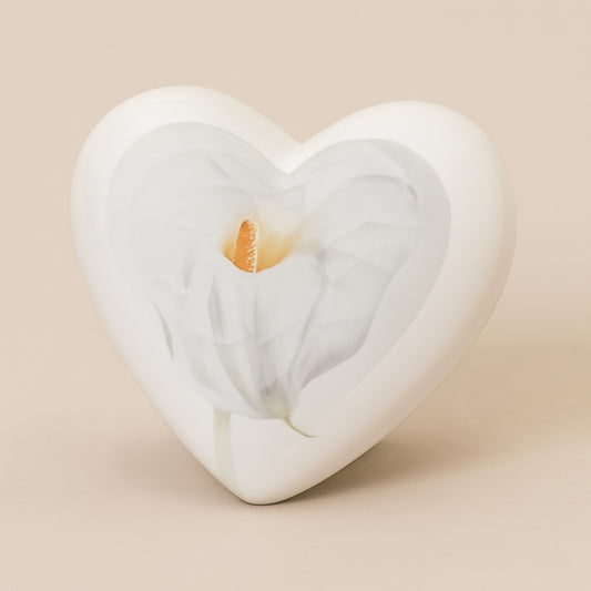 Cuore deumidificatore Ceramiche Viva 15 cm in porcellana – bianco opaco – Made in Italy