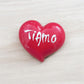 Cuore rosso Capodimonte Sharon "Ti Amo" 9x7,5 cm – Decorazione d'amore Made in Italy