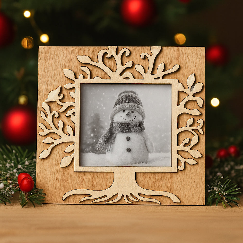 Cuorematto Cornice in Legno Albero della Vita 13x13 cm