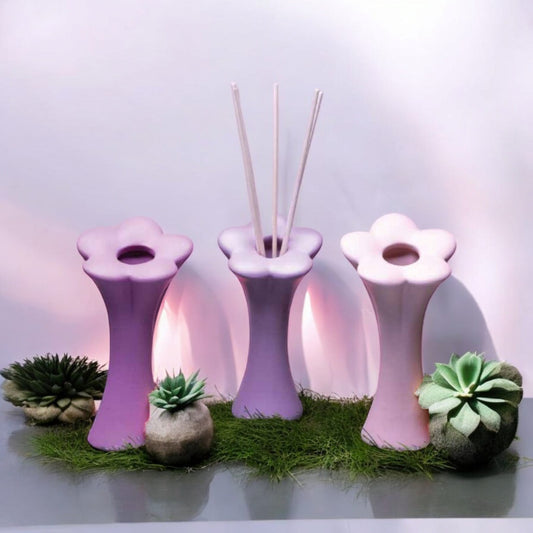Cuorematto Diffusore d Ambiente Fiore in Ceramica Colorati D9028/31