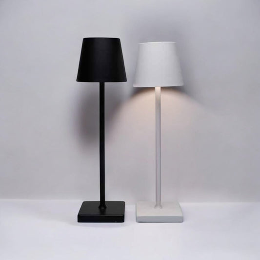 Cuorematto Lampada LED Cono Ricaricabile Cuorematto - 39 cm Bianco/Nero F1121