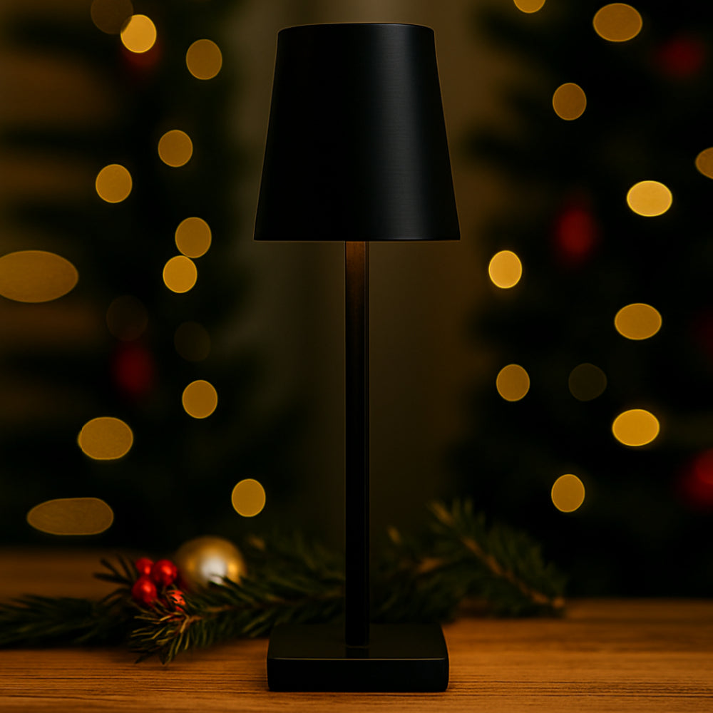 Cuorematto Lampada LED Cono Ricaricabile Cuorematto - 39 cm Nero F1121