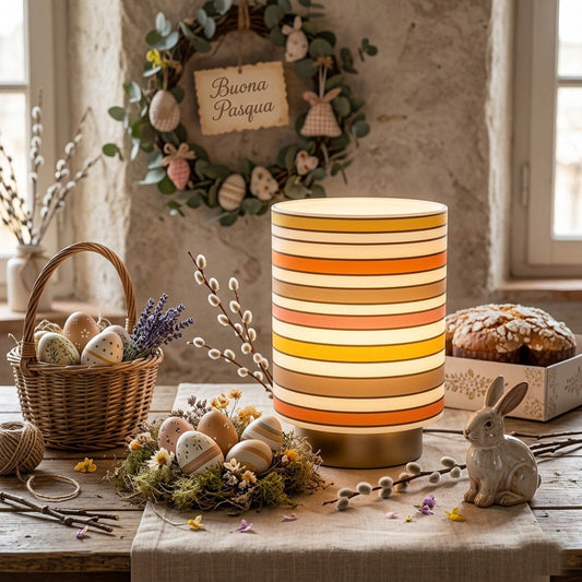 Cuorematto Lampada Vetro Righe 8,5×12 cm