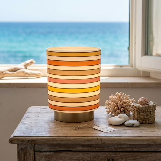 Cuorematto Lampada Vetro Righe 8,5×12 cm portatile