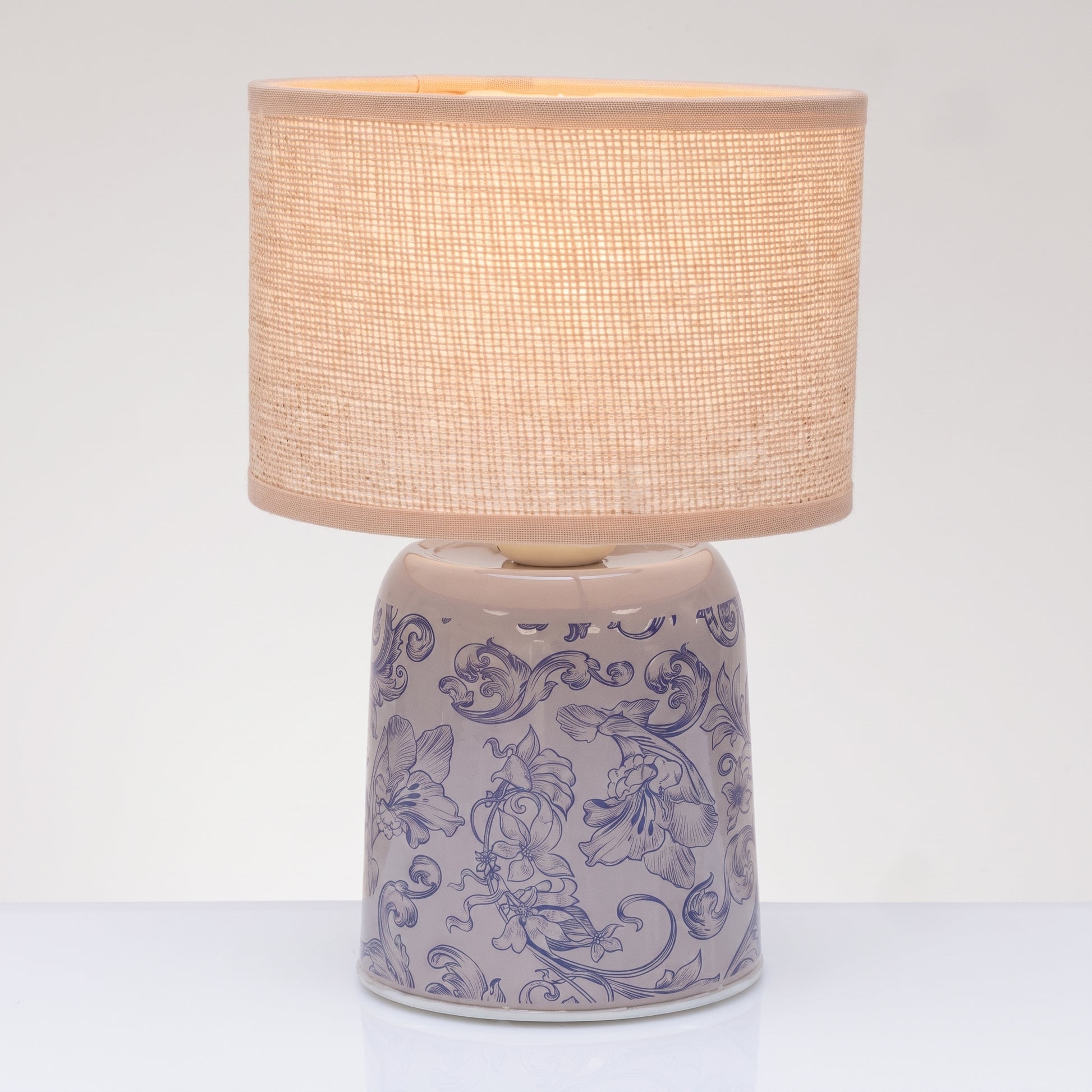 Cuorematto Lampada con Paralume Fregio in Vetro D9 H18 cm