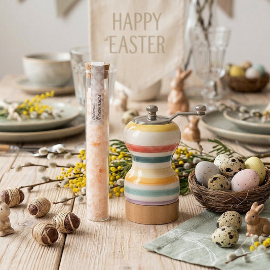 Cuorematto Macinasale Righe Ceramica Acciaio Ø6xH12 cm