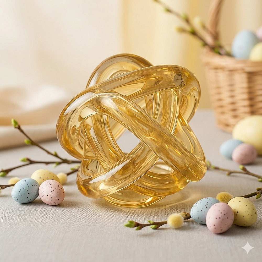 Cuorematto – Nodo d’Amore Vetro Ø 7 cm D6885