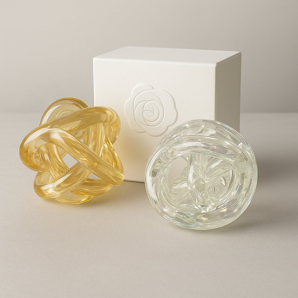 Cuorematto – Nodo d’Amore Vetro Ø 7 cm D6885