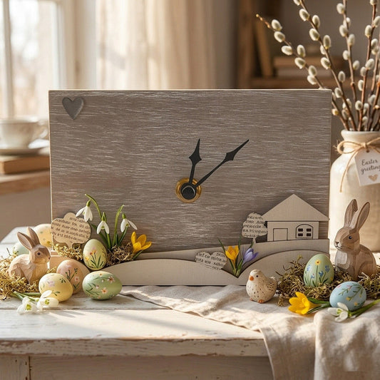 Cuorematto Orologio Cuor d’Incanto in Legno 10 x 14 cm.