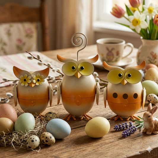 Cuorematto Set 3 gufetti memo clip con scatoline H 9/8 cm