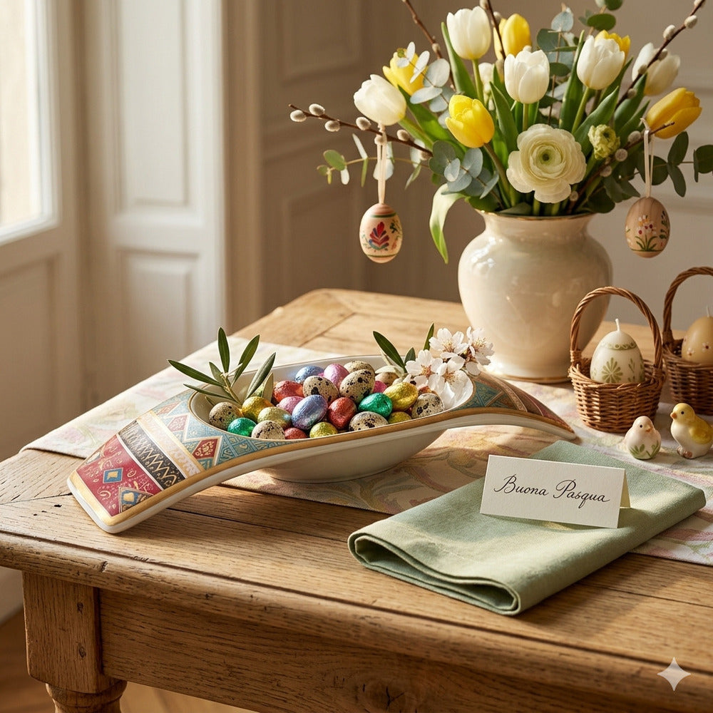 Cuorematto Svuotatasche Cuor d’Oriente Porcellana Bianca   24.5 x 11 cm