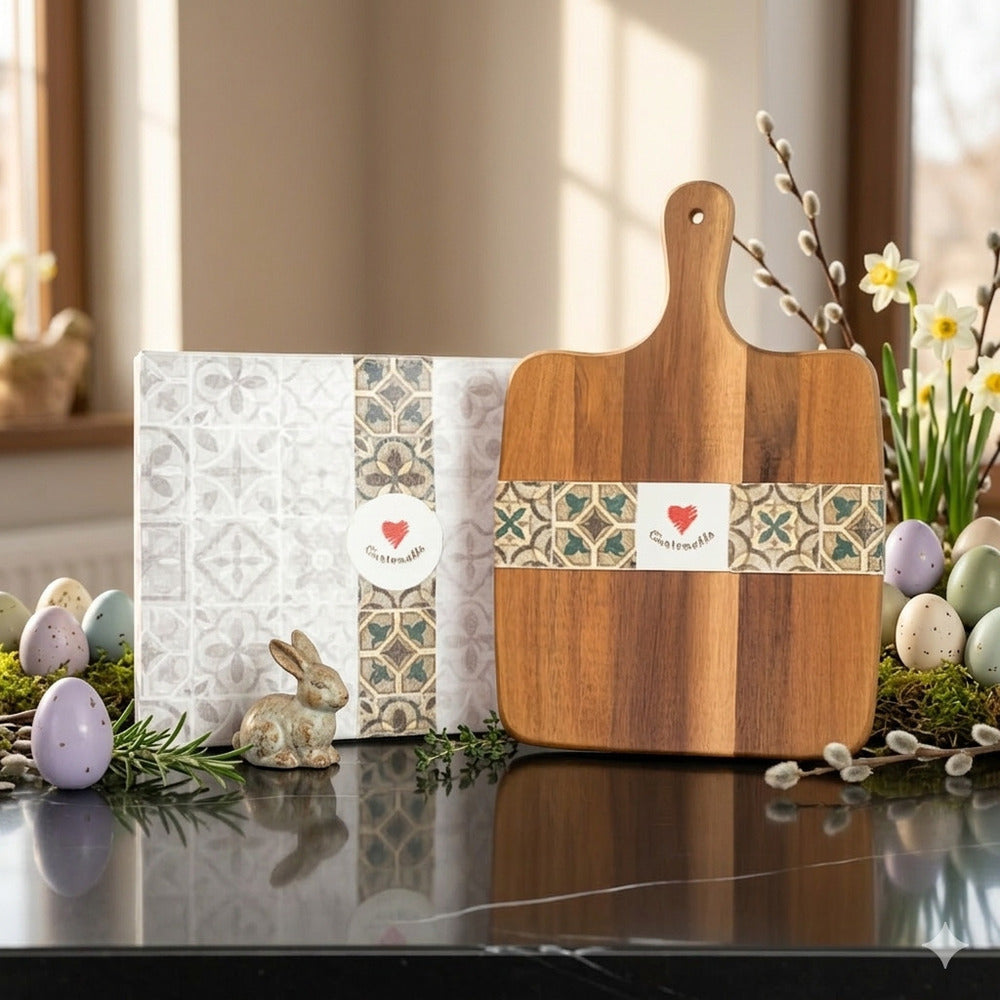 Cuorematto Tagliere da Cucina in Legno 26x37 cm