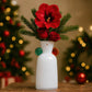 Cuorematto Vaso in Vetro 39 cm Bianco, Ambra e Acquamarina Design